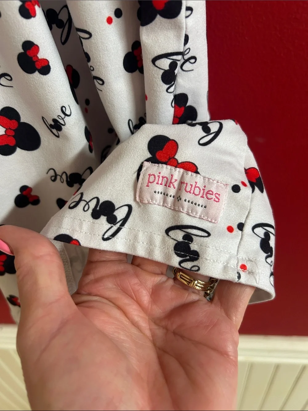 Rubie's dress with Red & Black Minnie Bow Print size 8
